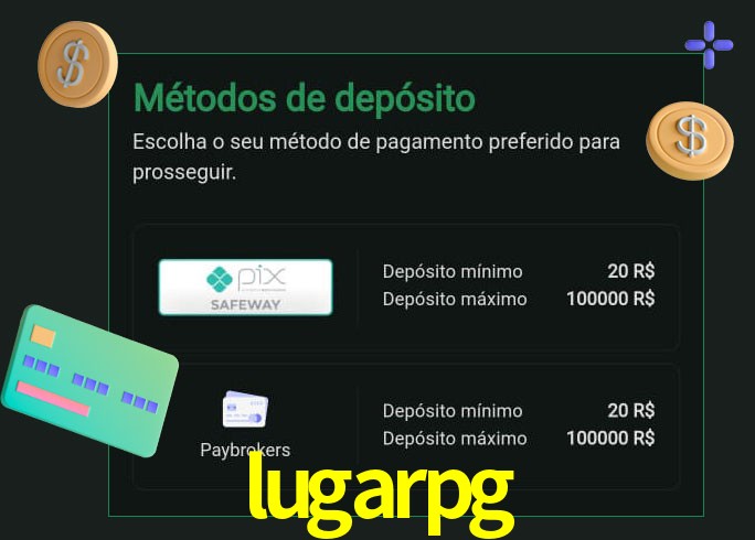 O cassino lugarpg oferece uma grande variedade de métodos de pagamento